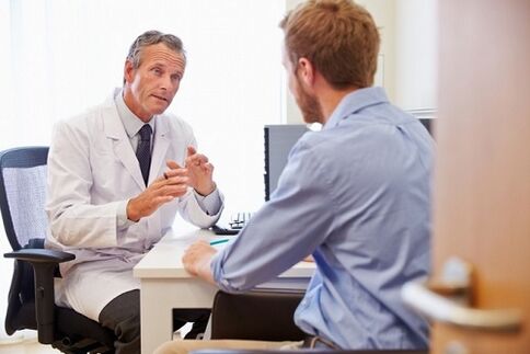 Konsultation mit einem Arzt für Prostatitis
